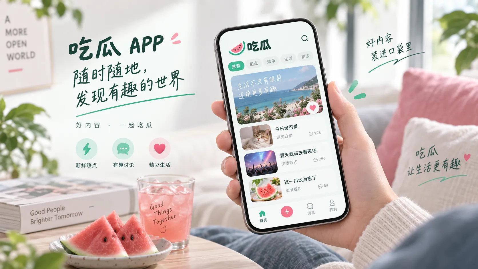 每日吃瓜主题配图