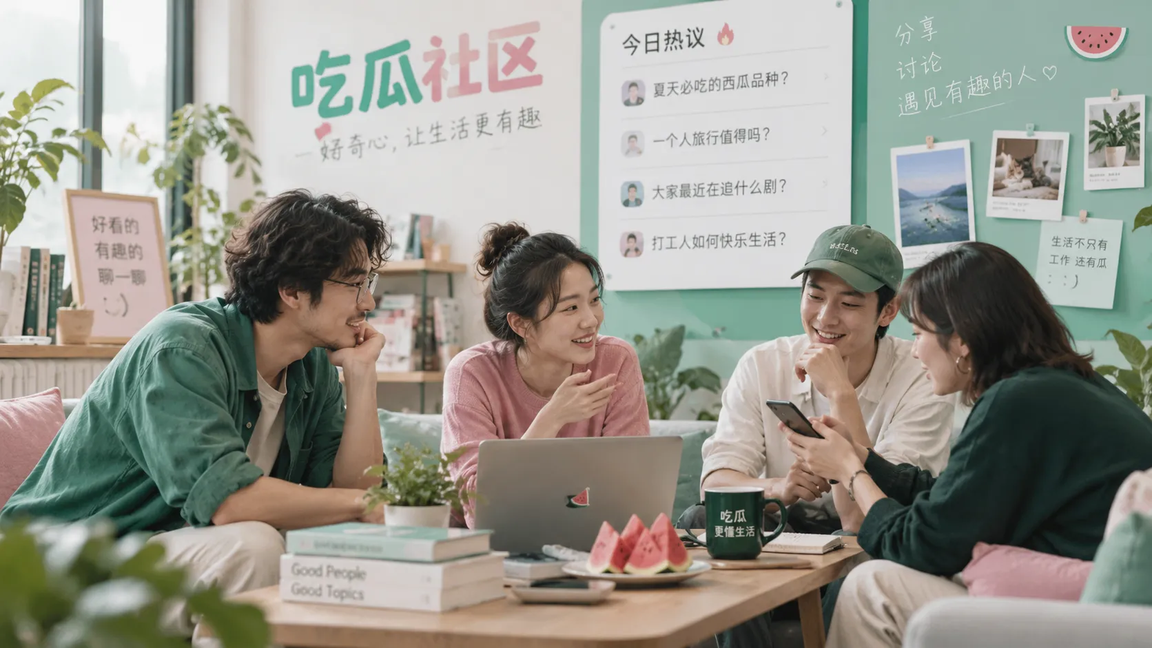 吃瓜社区主题配图